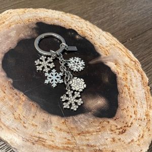 Authentic Coach Snowflake Keychain